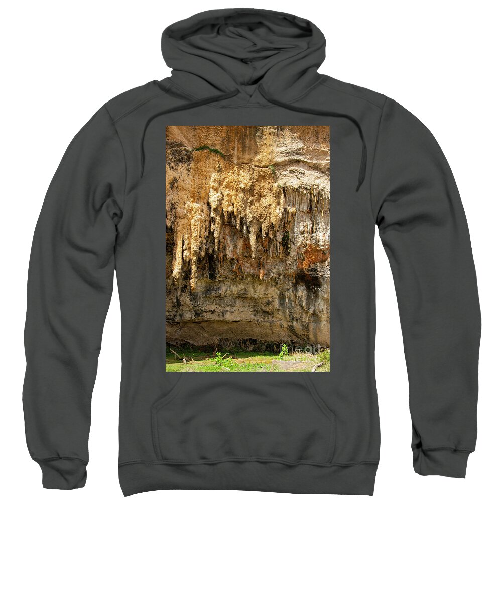Great Ocean Road Sweatshirt featuring the photograph Lock Ard Gorge Cave Stalactites by Bob Phillips