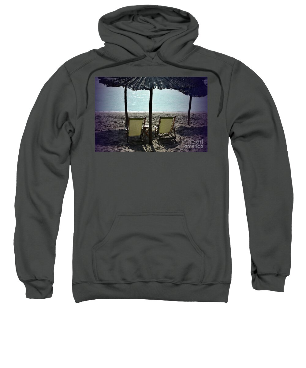 Harmony Sweatshirt featuring the photograph Loneliness on The Beach by Leonida Arte