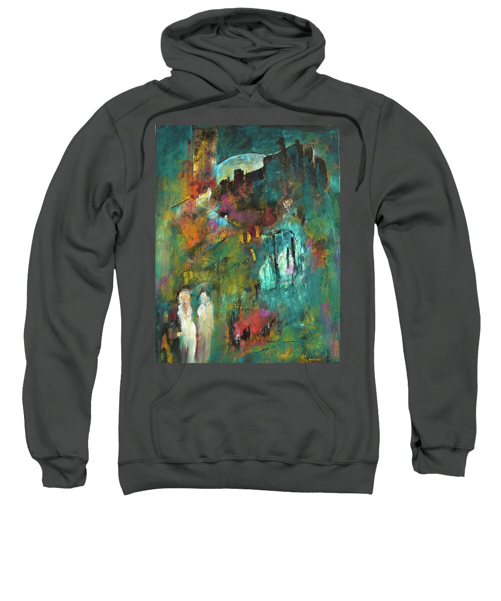 Artwork Sweatshirt featuring the painting Long Day's Journey Into Night by Lee Beuther