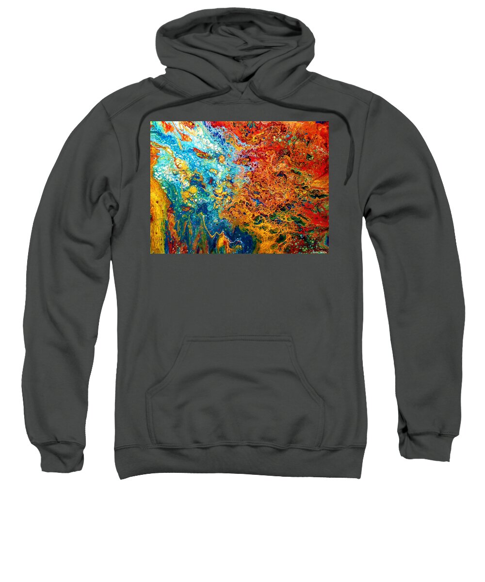  Sweatshirt featuring the painting Lost to the Sea by Rein Nomm