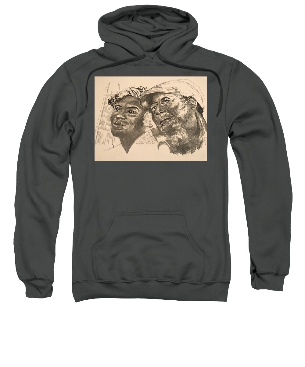  Sweatshirt featuring the drawing Love by Angie ONeal