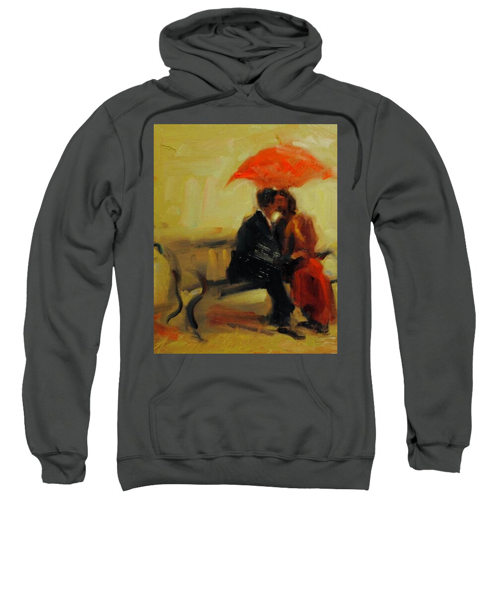 Couple Sweatshirt featuring the painting Love by Ashlee Trcka