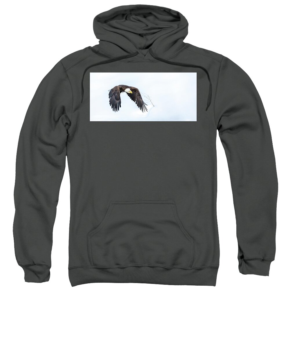 Eagle Sweatshirt featuring the photograph Low Approach by Kevin Dietrich