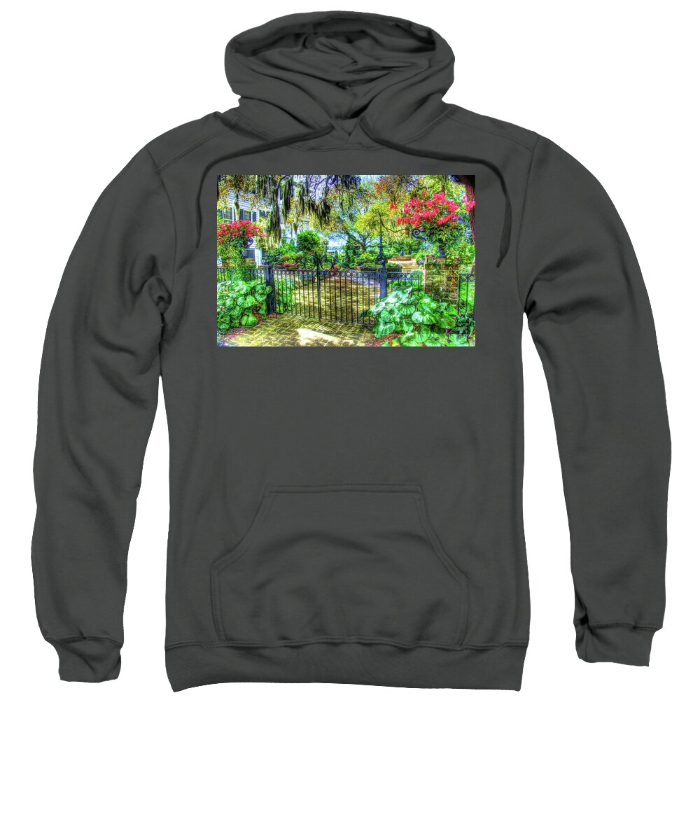 Low Country Sweatshirt featuring the photograph Low Country Backyaqrd by John Handfield