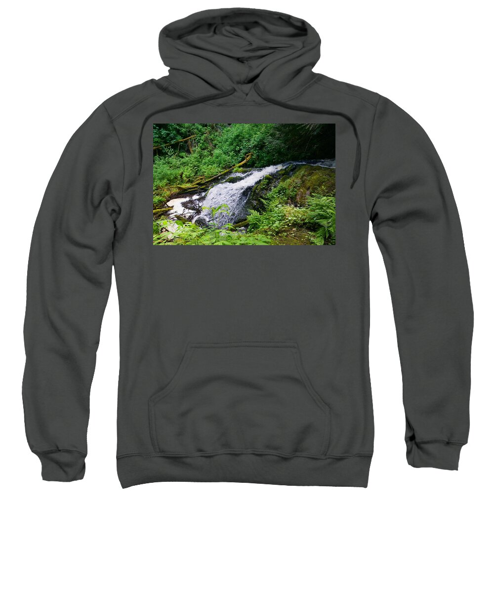 Landscape Sweatshirt featuring the photograph Lower Ludlow Falls by Bill TALICH
