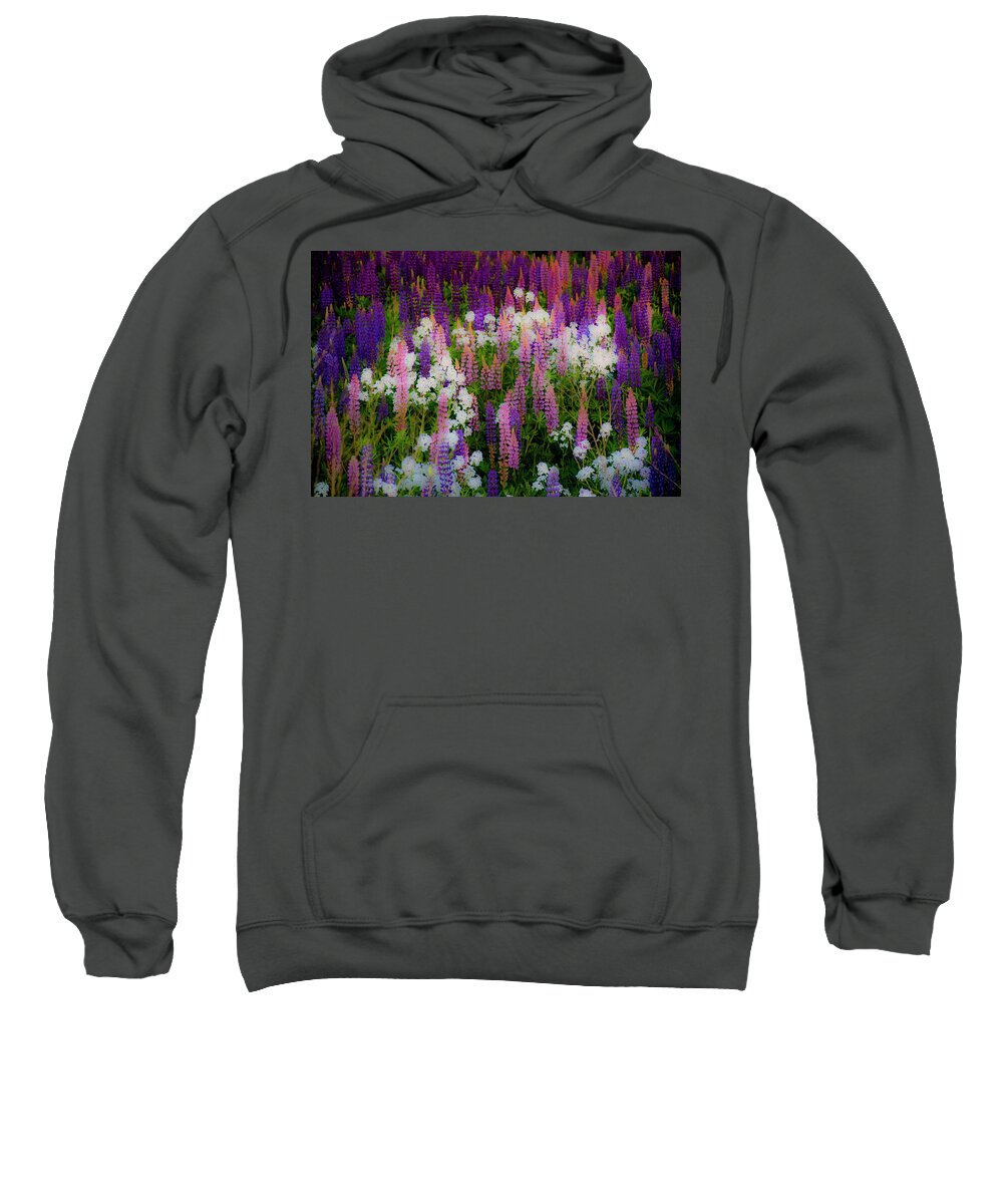 Flowers Sweatshirt featuring the photograph Lupineland by Jeff Cooper