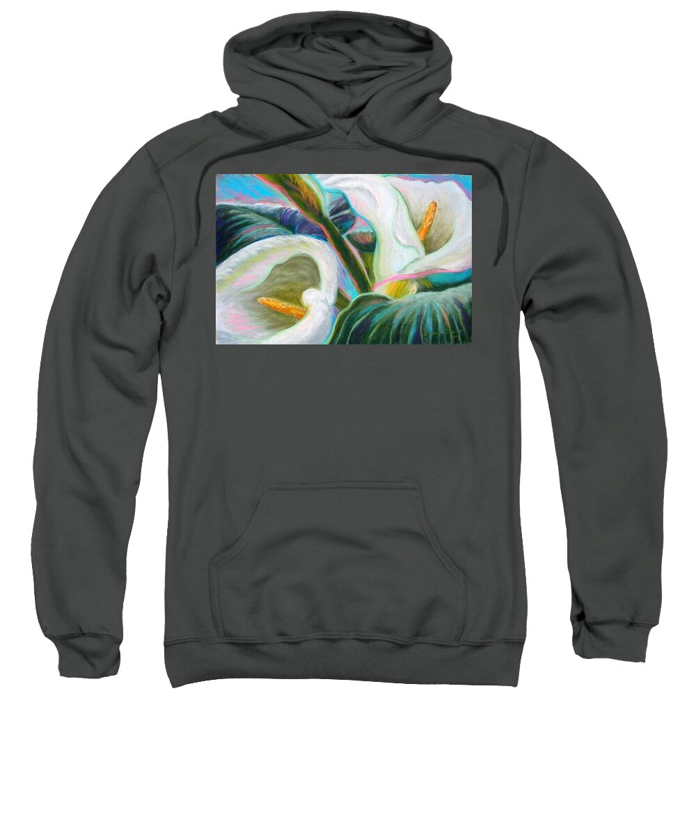 Floral Sweatshirt featuring the painting Luscious Lily by Valerie Greene