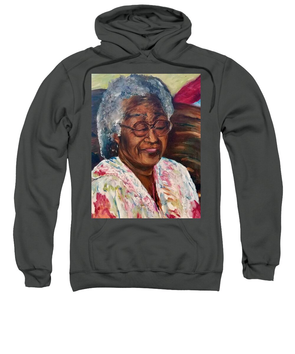 Portraits Sweatshirt featuring the painting Mama by Julie TuckerDemps