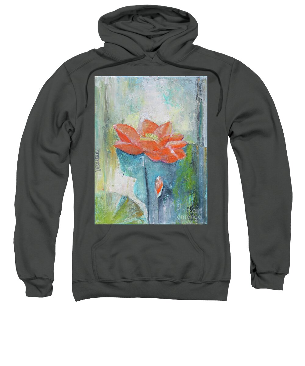 Mother Sweatshirt featuring the painting Mama Lotus by Manami Lingerfelt