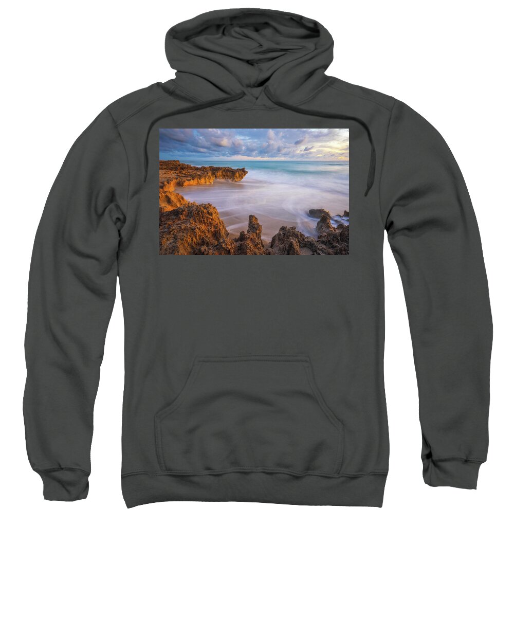 Sunrise Sweatshirt featuring the photograph Martian Shoreline by Darren White