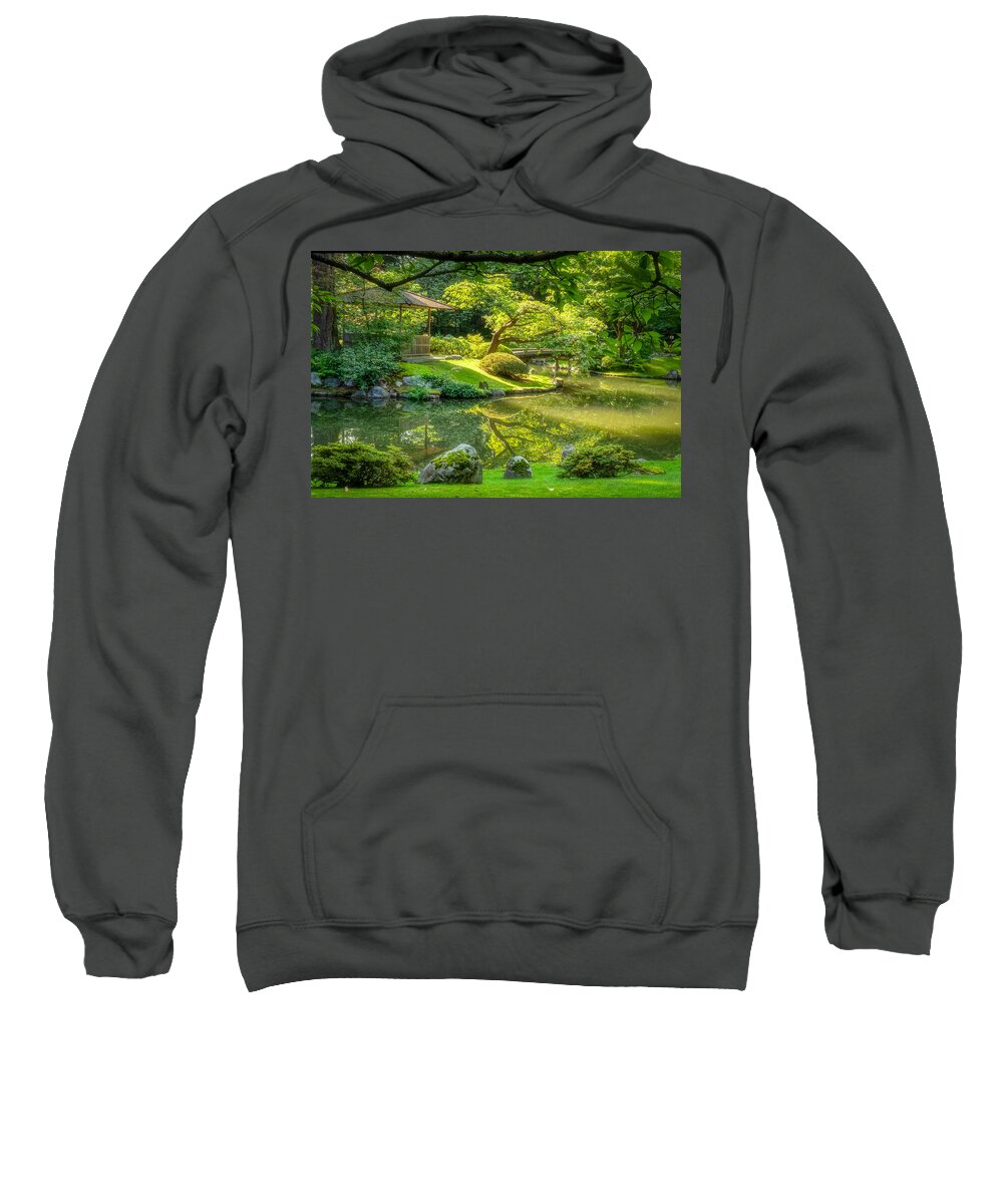 Garden Sweatshirt featuring the photograph Memorial Garden by Irene Moriarty