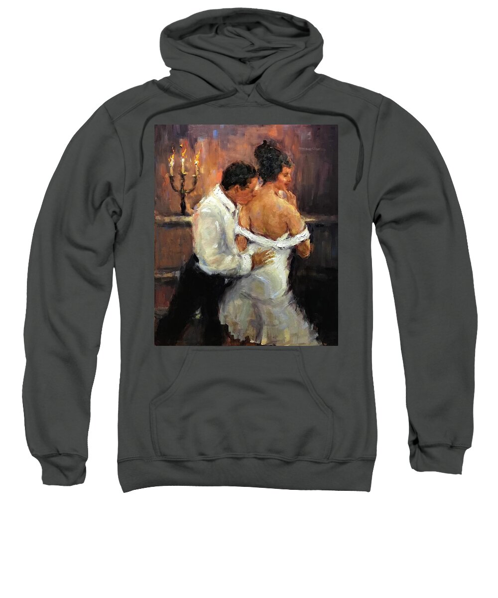  Sweatshirt featuring the painting Mi Amore by Ashlee Trcka