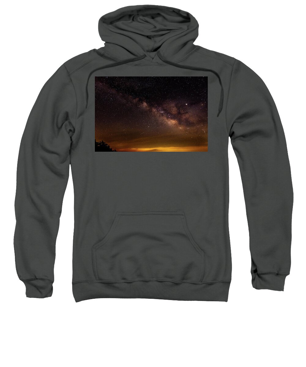 Great Smoky Mountain National Park Sweatshirt featuring the photograph Milky Way at Newfound Gap by Jack Peterson