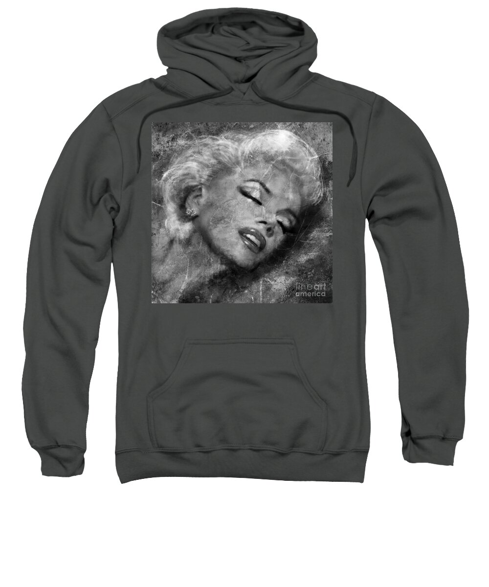 Painting Sweatshirt featuring the painting MM Universe BW by Angie Braun