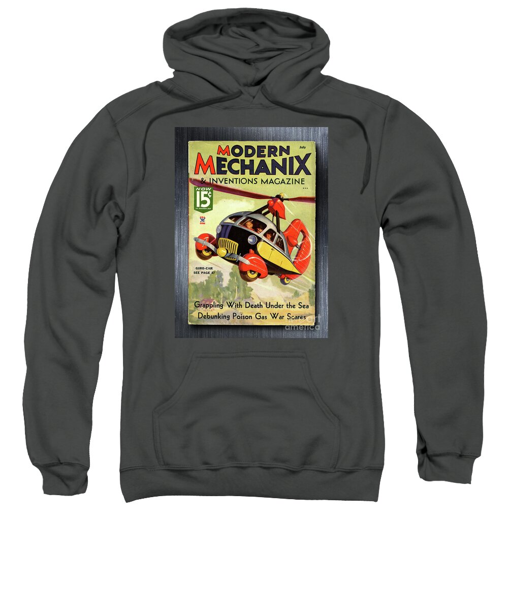 Modern Mechanix Sweatshirt featuring the photograph Giro Car, July 1935 by Ron Long