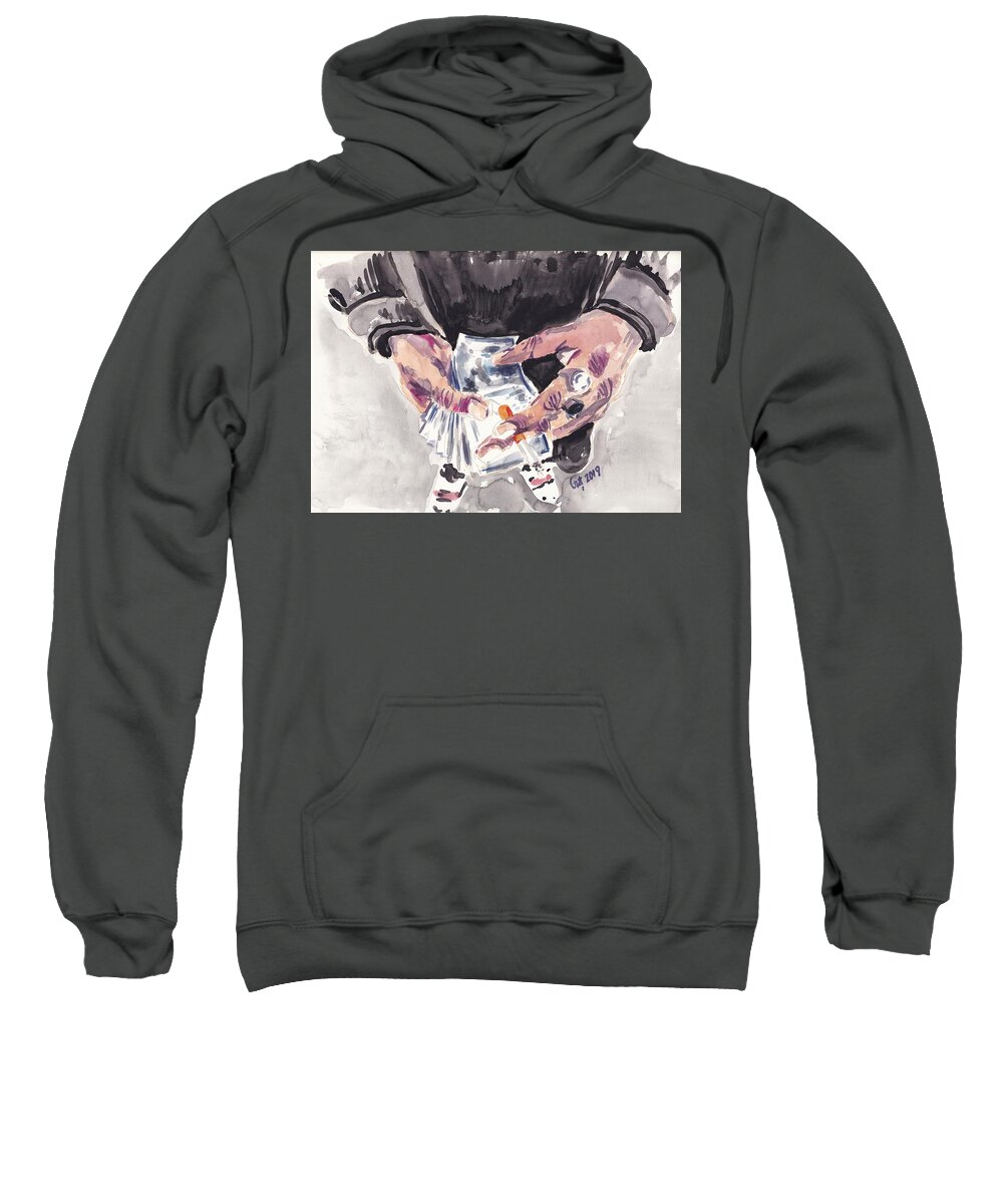 Money Sweatshirt featuring the painting Money by George Cret