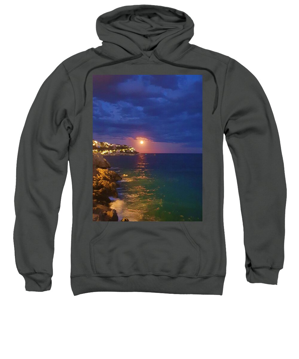 Moonrise Sweatshirt featuring the photograph Moondance by Andrea Whitaker