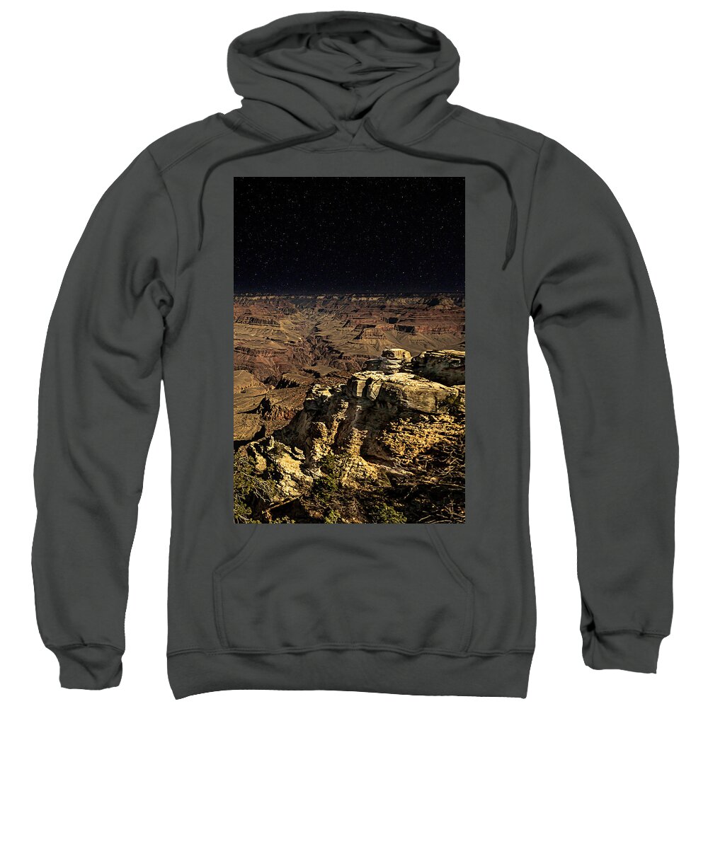 Grand Canyon Sweatshirt featuring the photograph Moonlit Canyon by Al Judge