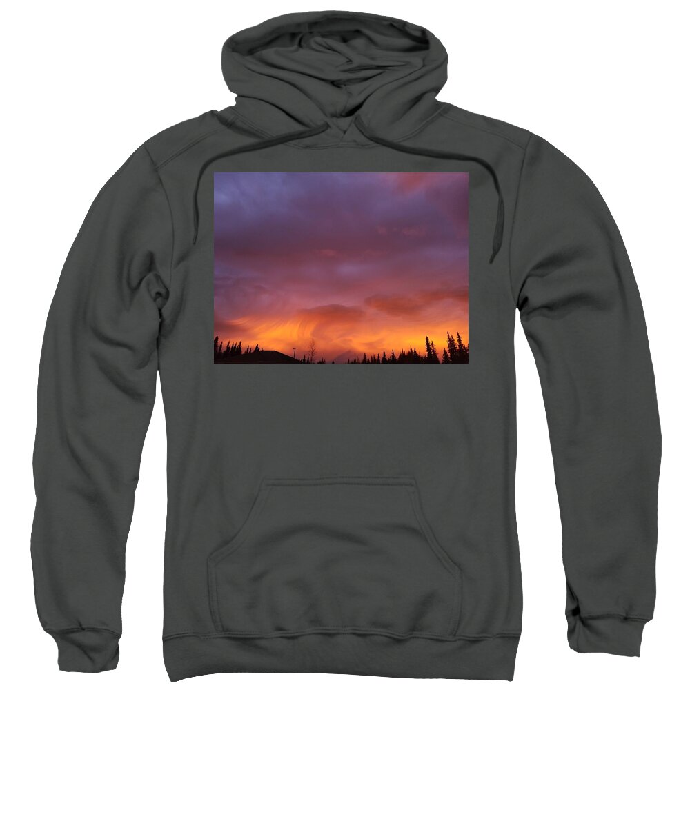 Clouds Sweatshirt featuring the photograph Morning Cloud Waves by LaDonna McCray