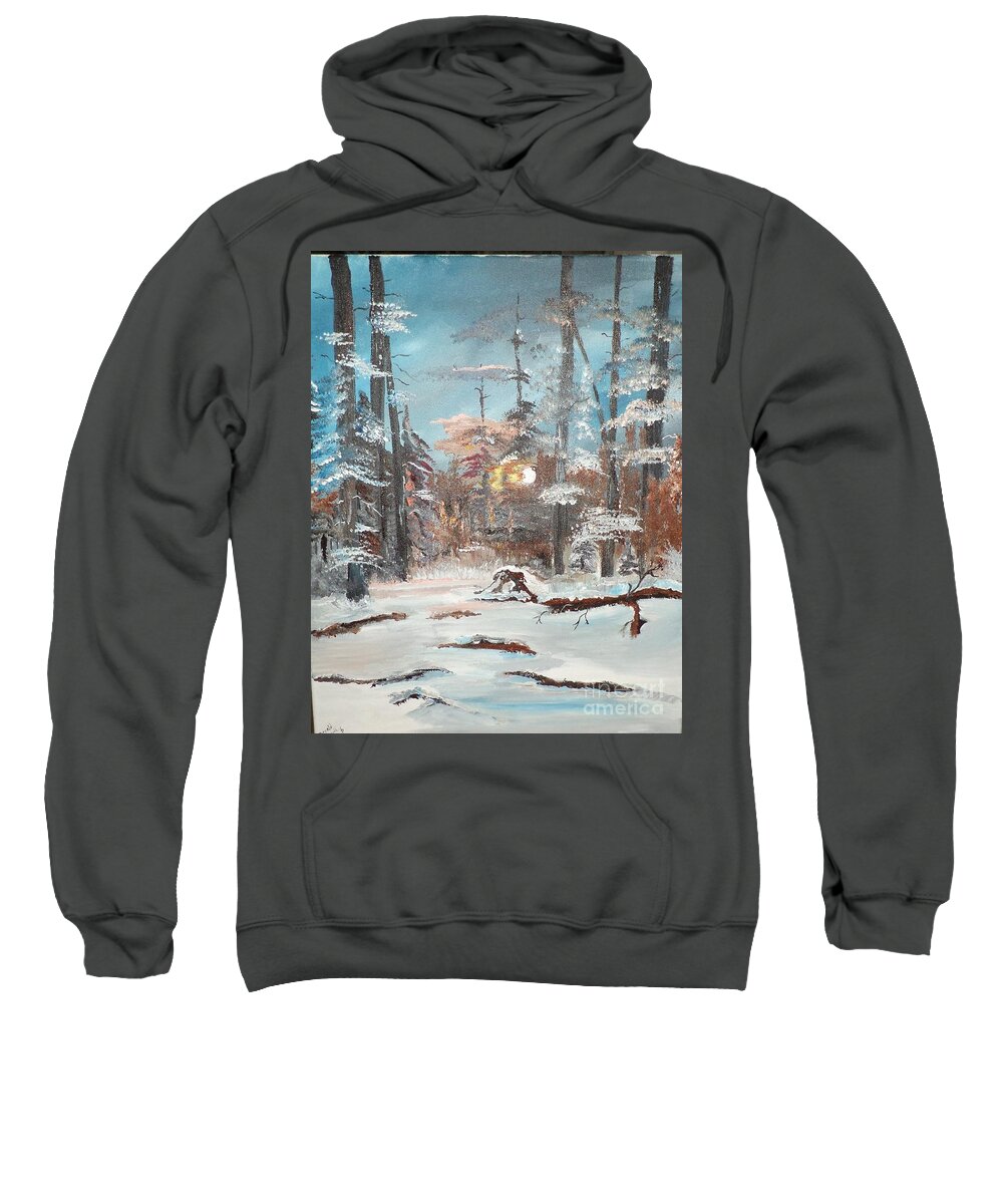 Landscape. Donnsart1 Sweatshirt featuring the painting Morning Is Risen painting # 122 by Donald Northup
