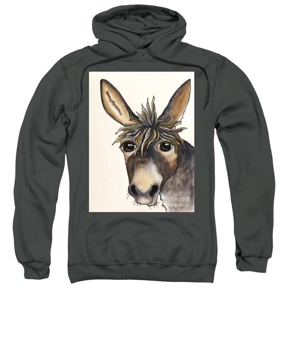 Mule Sweatshirt featuring the painting Moscow the Mule by Shirley Dutchkowski
