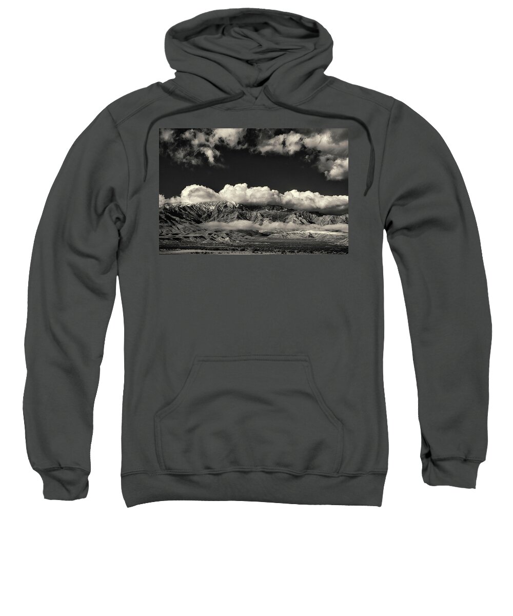 Photographs Sweatshirt featuring the photograph Mount Graham, Arizona Moonset by John A Rodriguez