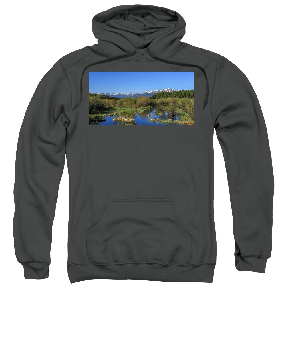 Mount Massive Wilderness Panorama Sweatshirt featuring the photograph Mount Massive Wilderness Panorama by Dan Sproul