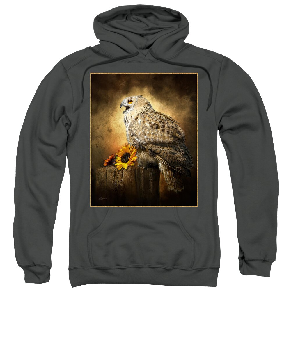 Owl Sweatshirt featuring the digital art Mr. Wise Guy by Cindy Collier Harris