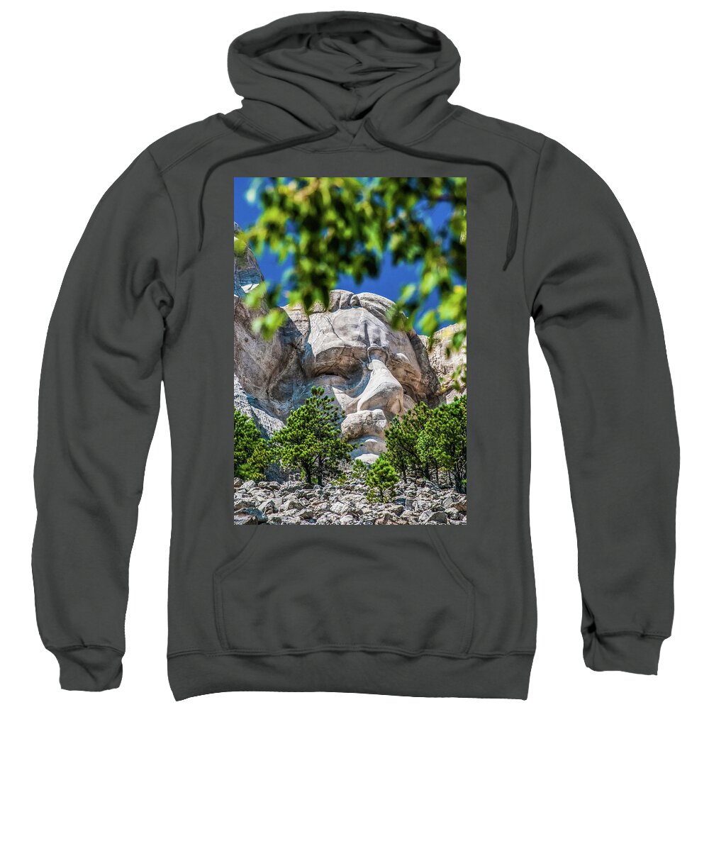 Fdr Sweatshirt featuring the photograph Mt. Rushmore, FDR by Gordon Sarti