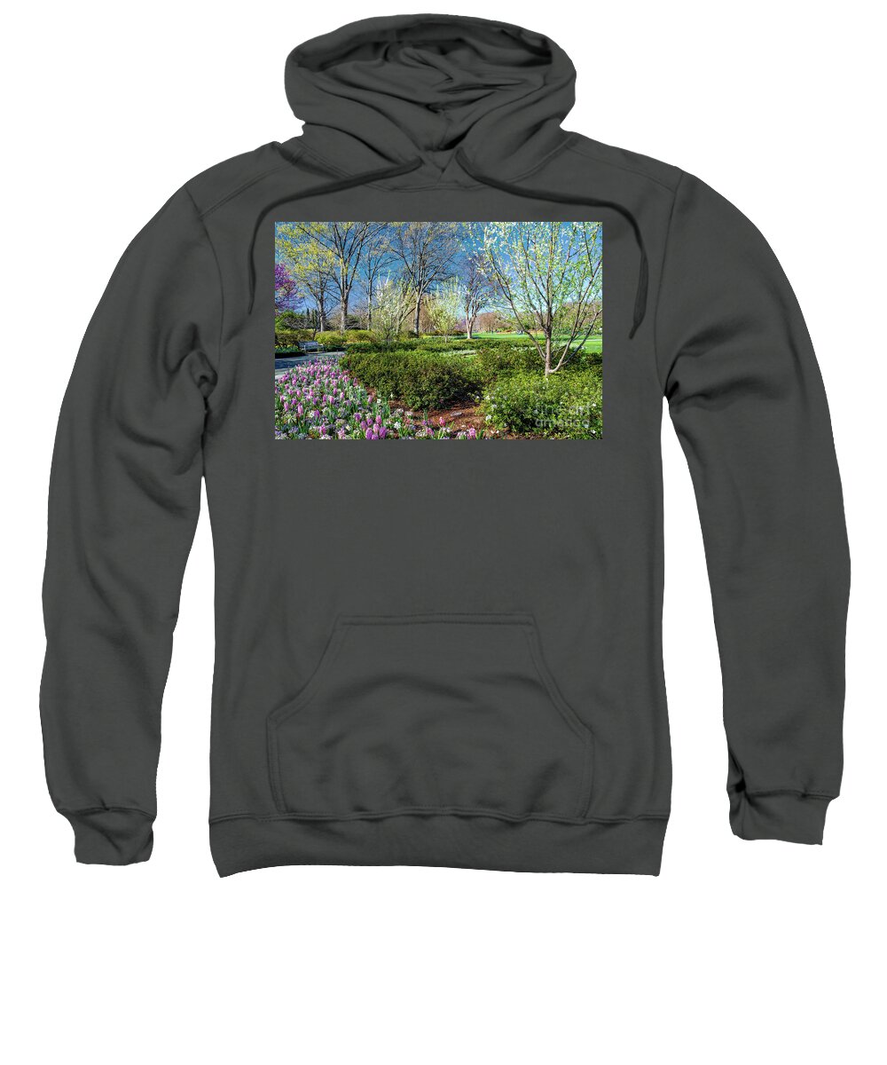 Diana Sweatshirt featuring the photograph My Garden In Spring by Diana Mary Sharpton