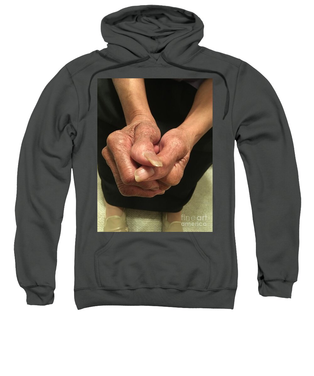 Photo Sweatshirt featuring the photograph My Grandma's Hands by Pamela Henry