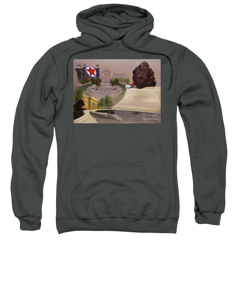 Police Sweatshirt featuring the painting National Law Enforcement Memorial by Doug Gist