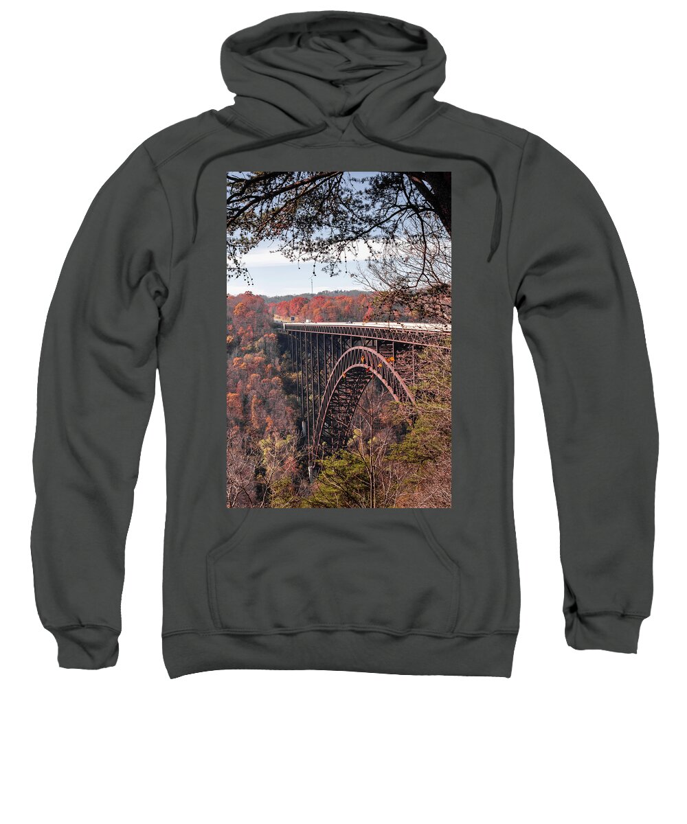 New River Gorge Bridge Sweatshirt featuring the photograph New River Gorge Bridge, West Virginia by Rick Nelson