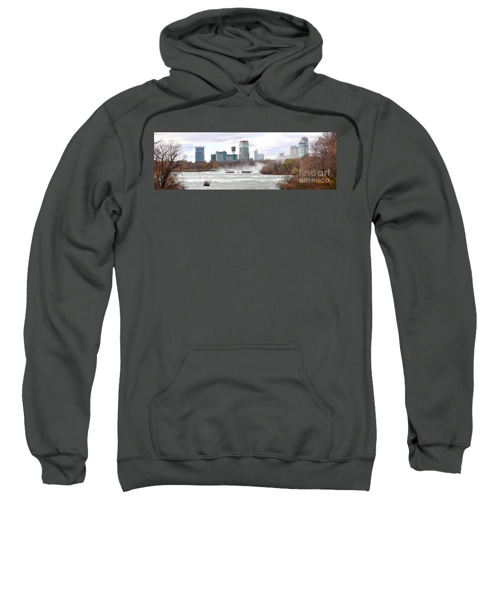 Niagara Falls Ontario Canada Sweatshirt featuring the photograph North of the Border by Tony Lee