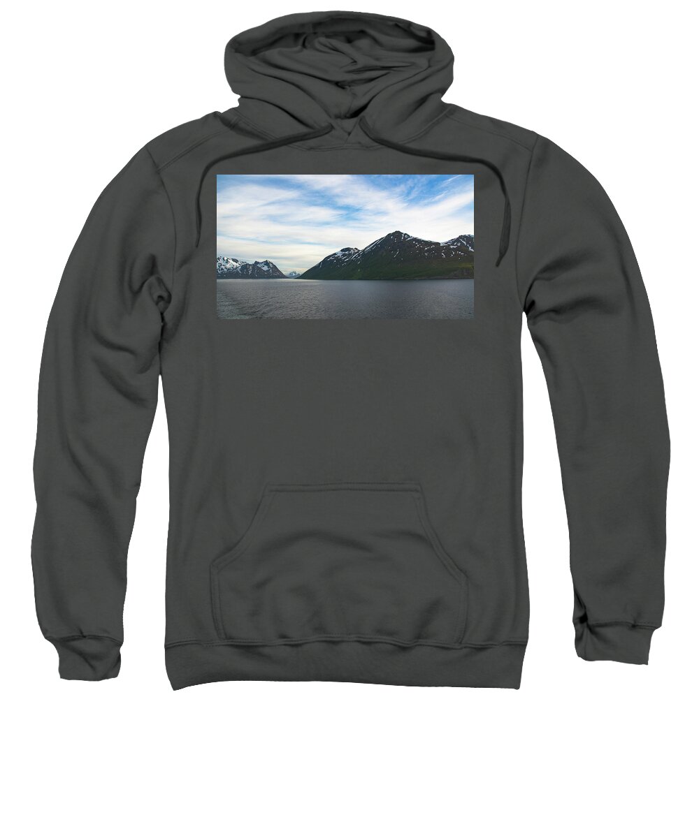 Norway Sweatshirt featuring the photograph Norwegian Fjord North of the Artic Circle by Matthew DeGrushe