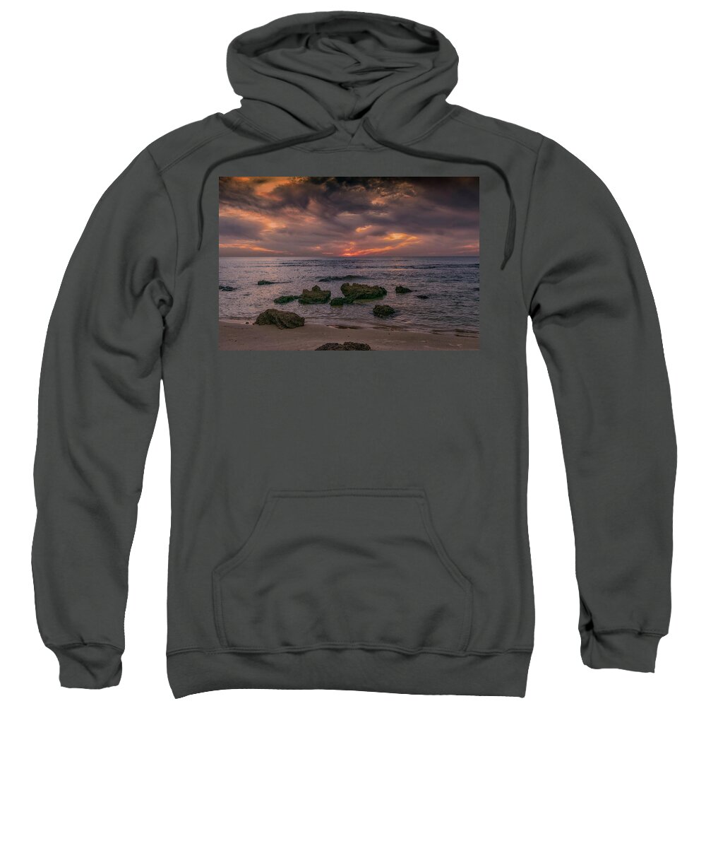 Outdoors Sweatshirt featuring the photograph November Sunset by Uri Baruch