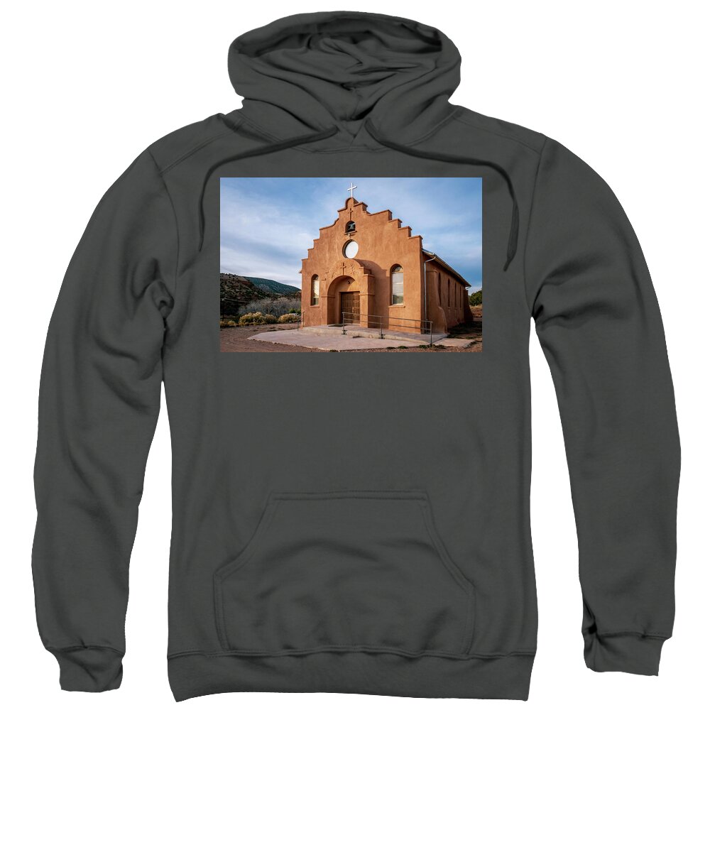 Church Sweatshirt featuring the photograph Nuestra Senora de Guadalupe Church by Mary Lee Dereske