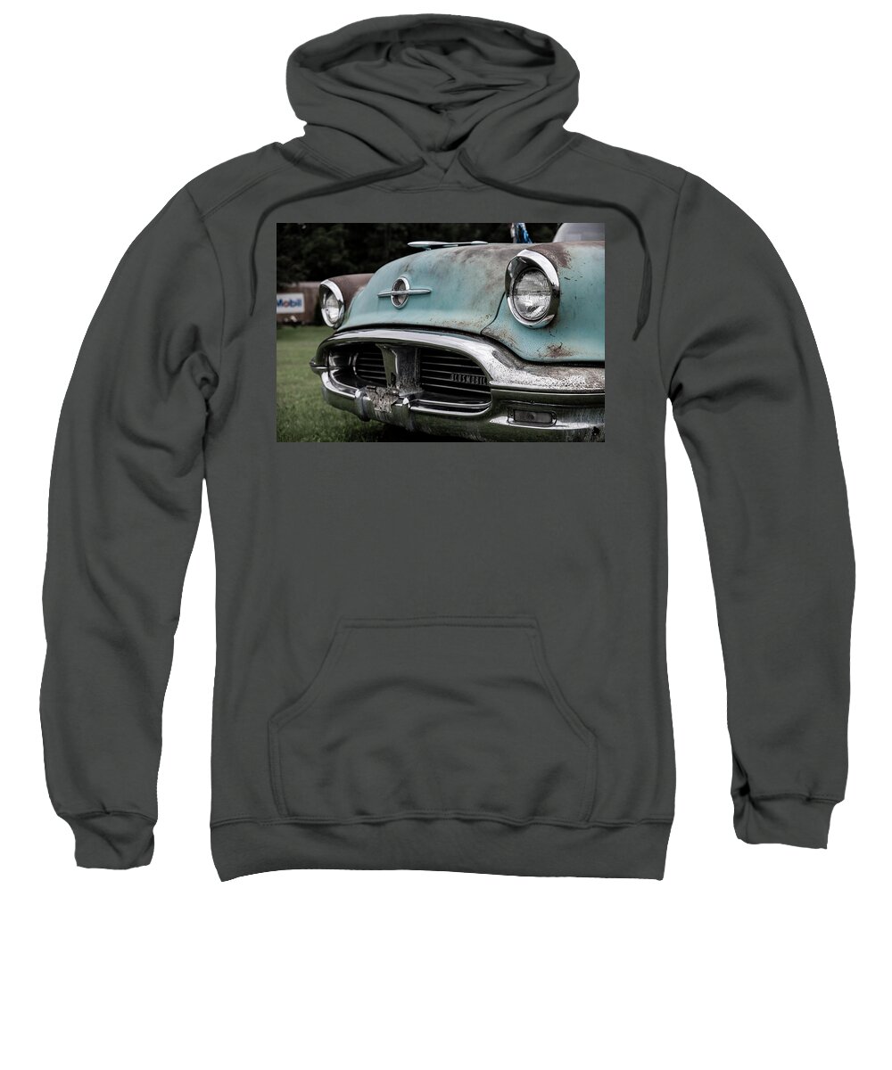Antique Car Sweatshirt featuring the photograph Old Blue by Regina Muscarella