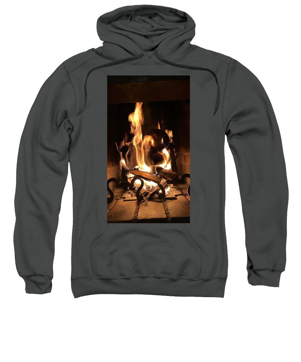 All Sweatshirt featuring the digital art Old Fire Place 2 KN24 by Art Inspirity