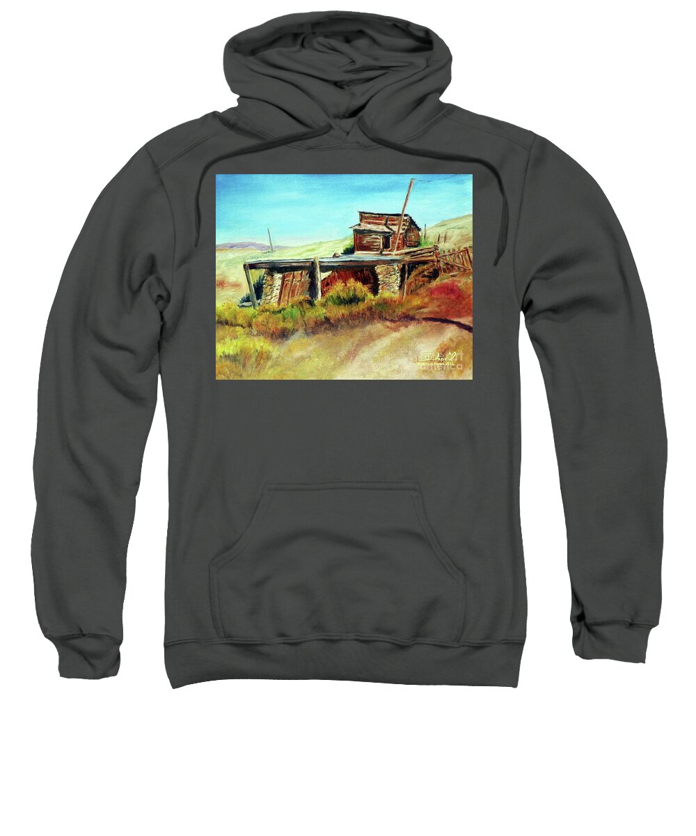Sherril Porter Sweatshirt featuring the painting Old Granary by Sherril Porter