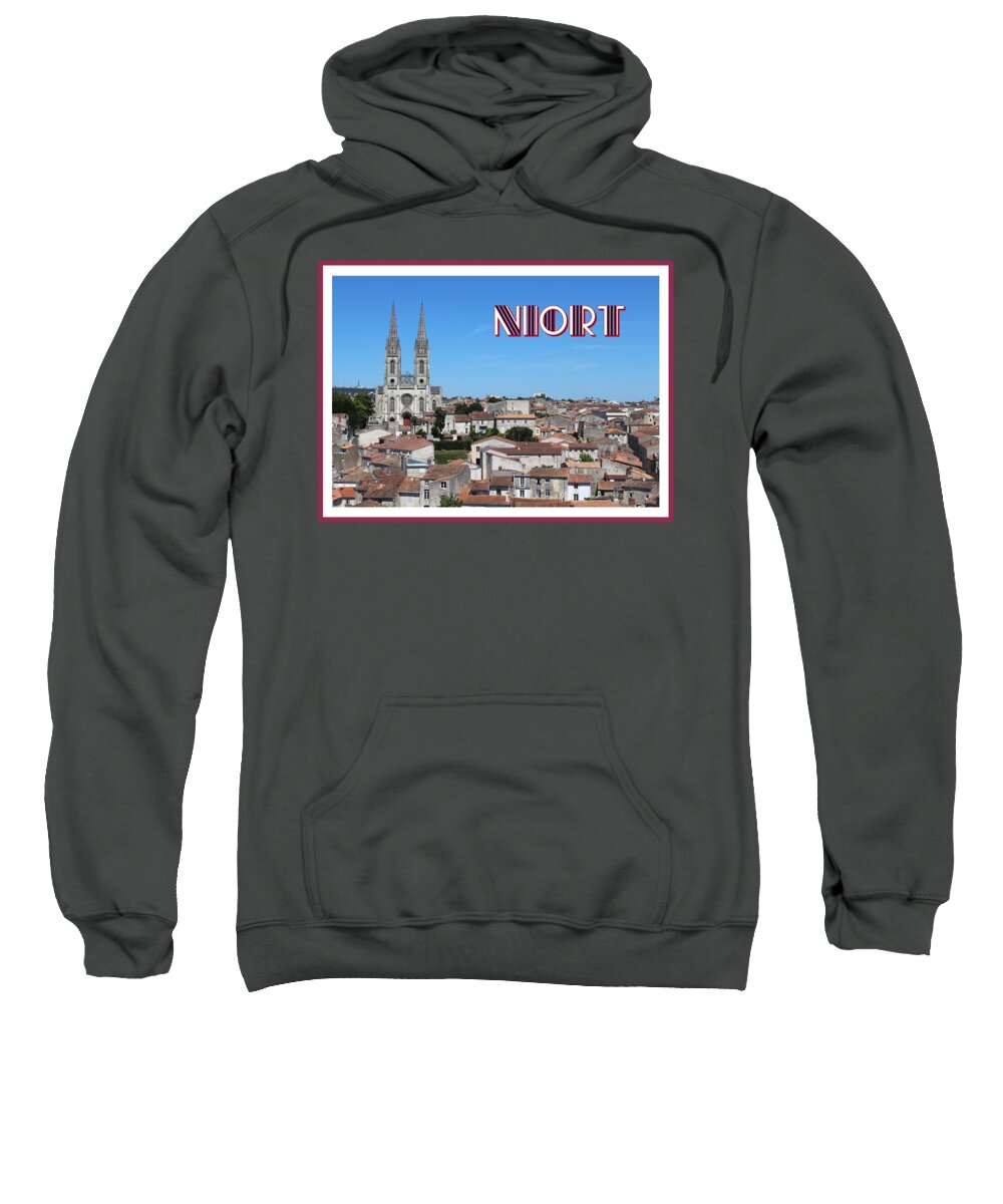 Niort Sweatshirt featuring the photograph Old town Niort Skyline, France by Imladris Images