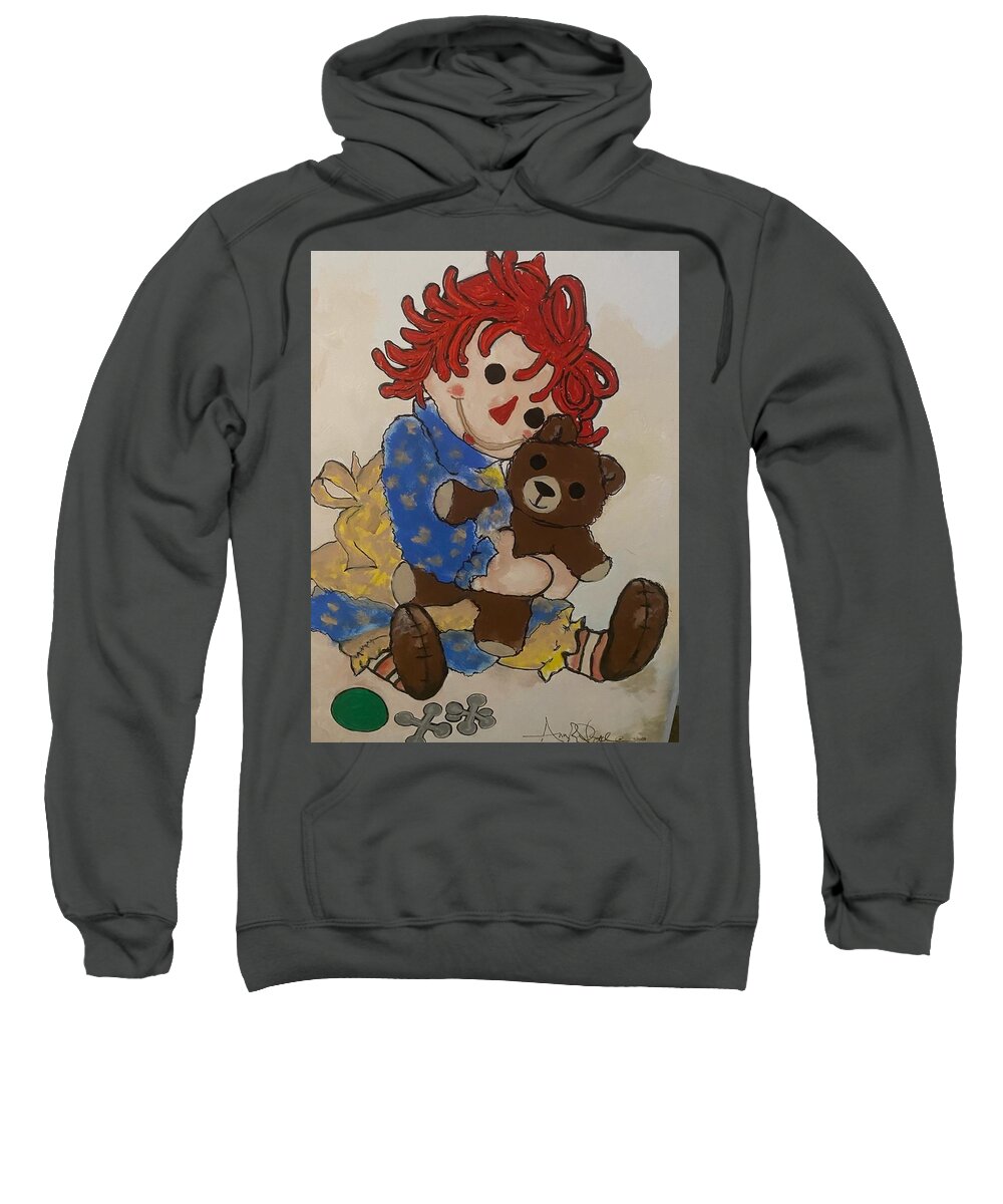  Sweatshirt featuring the painting Ole School by Angie ONeal