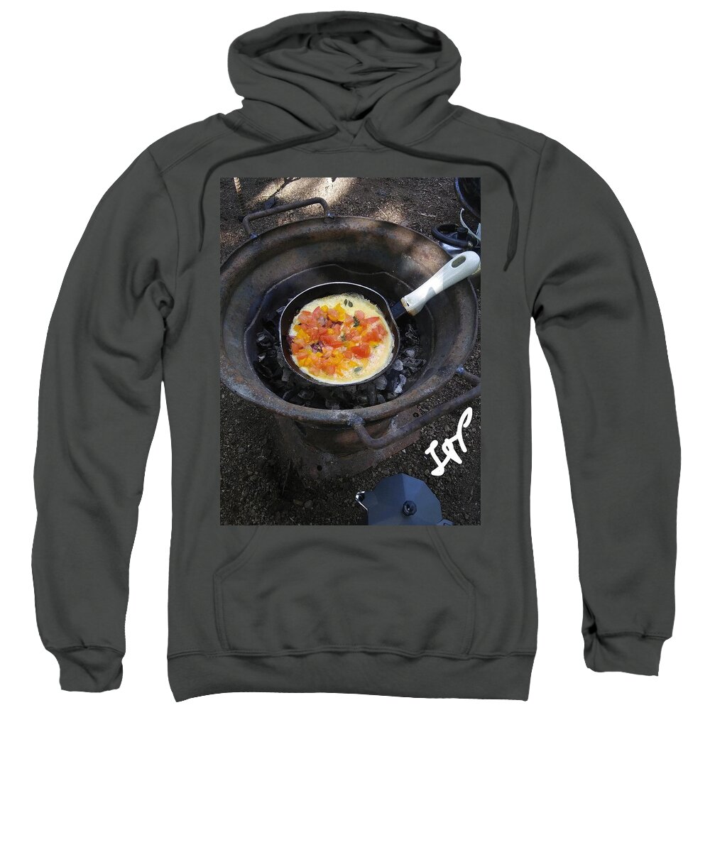 Eggs Sweatshirt featuring the photograph Omelet in a Pan by Esoteric Gardens KN