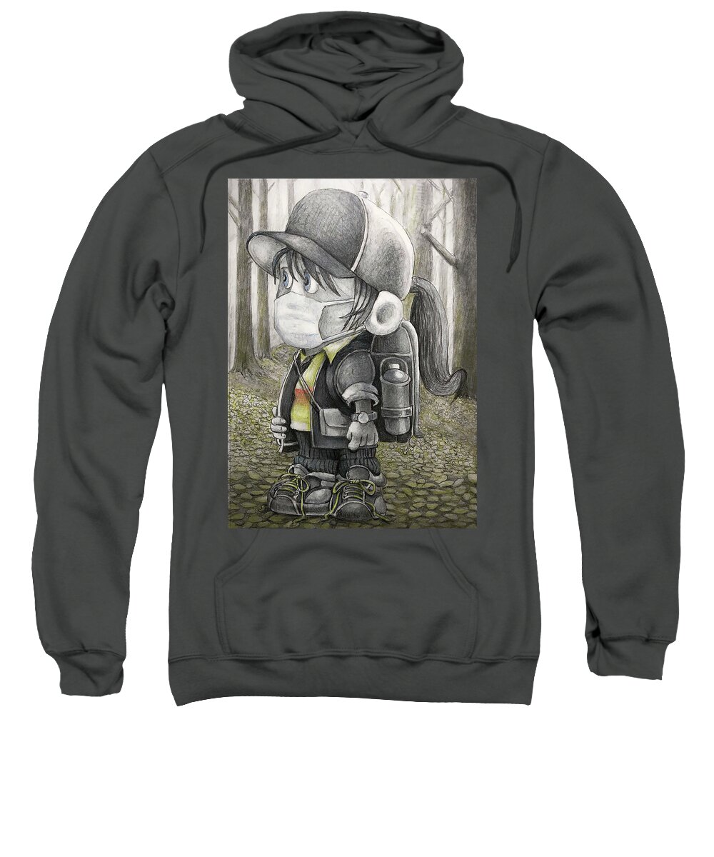 Child Sweatshirt featuring the drawing On a field trip by Tim Ernst