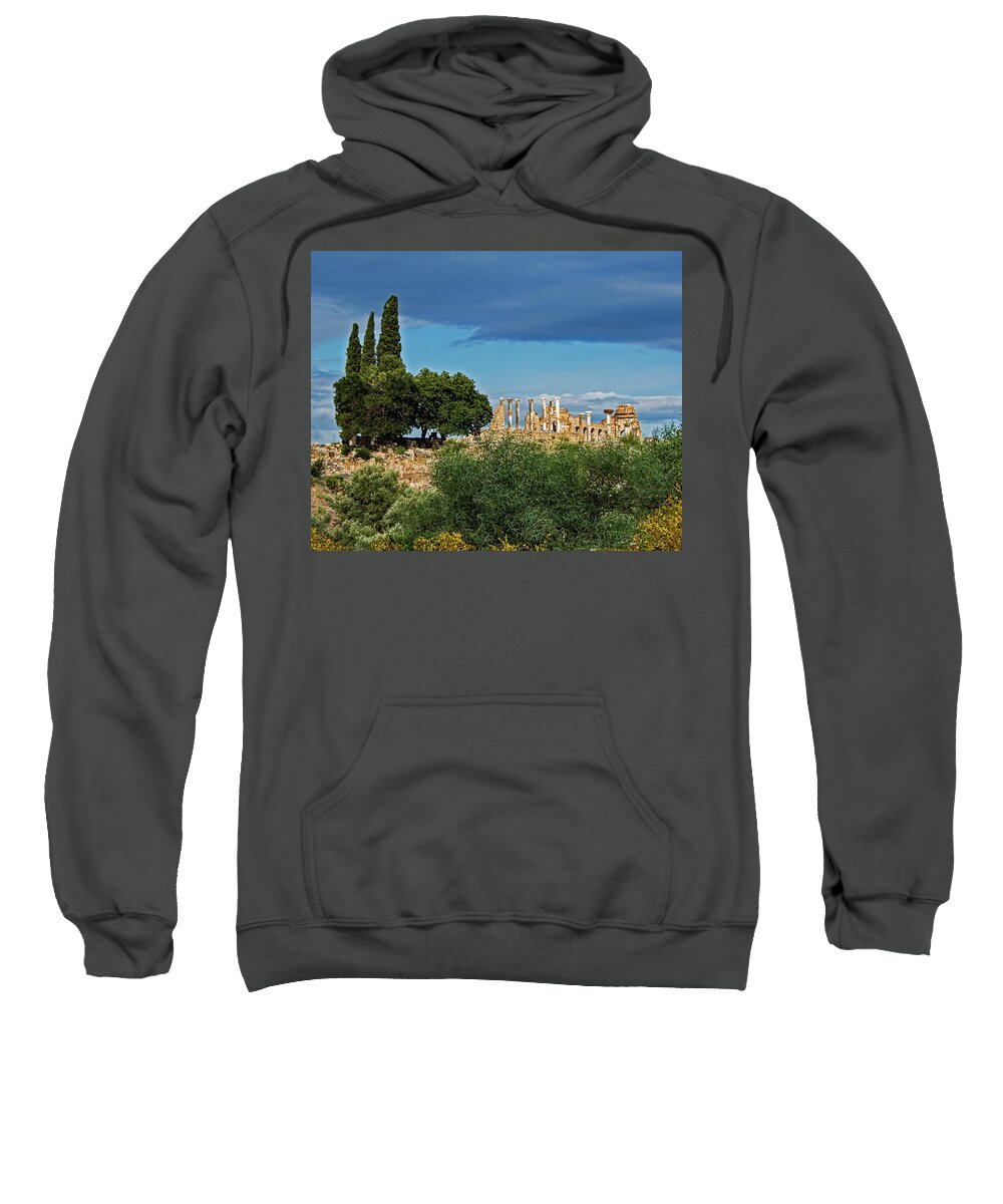 Roman Ruins Sweatshirt featuring the photograph One For The Ancients by Edward Shmunes