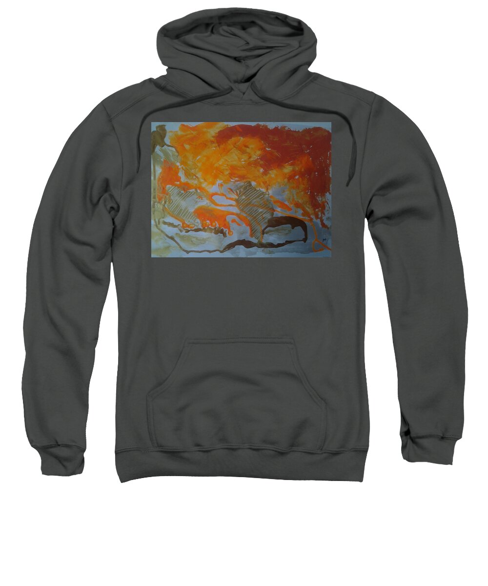  Sweatshirt featuring the painting opera aperta Caos49 by Giuseppe Monti