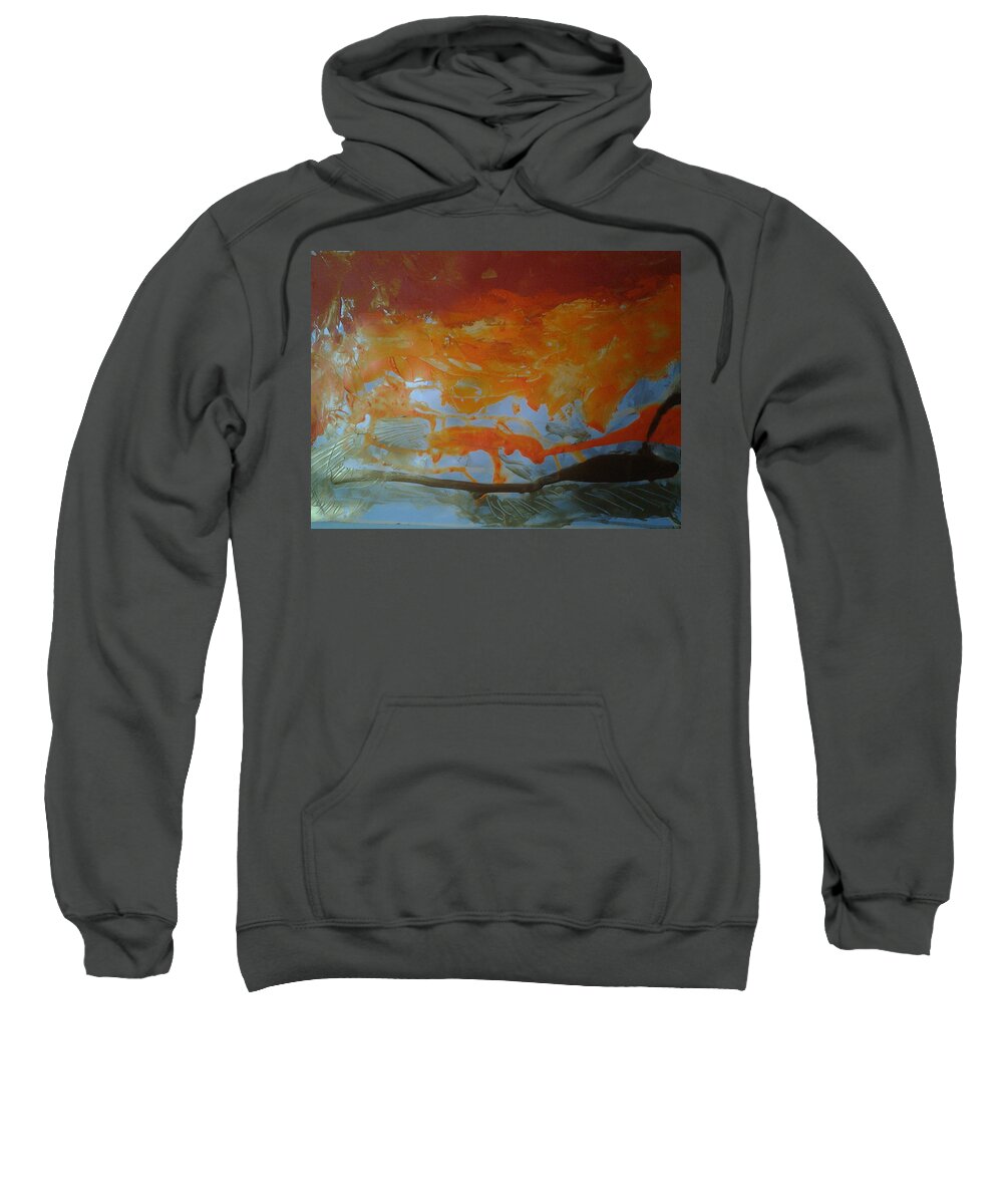  Sweatshirt featuring the painting opera aperta Caos50 by Giuseppe Monti
