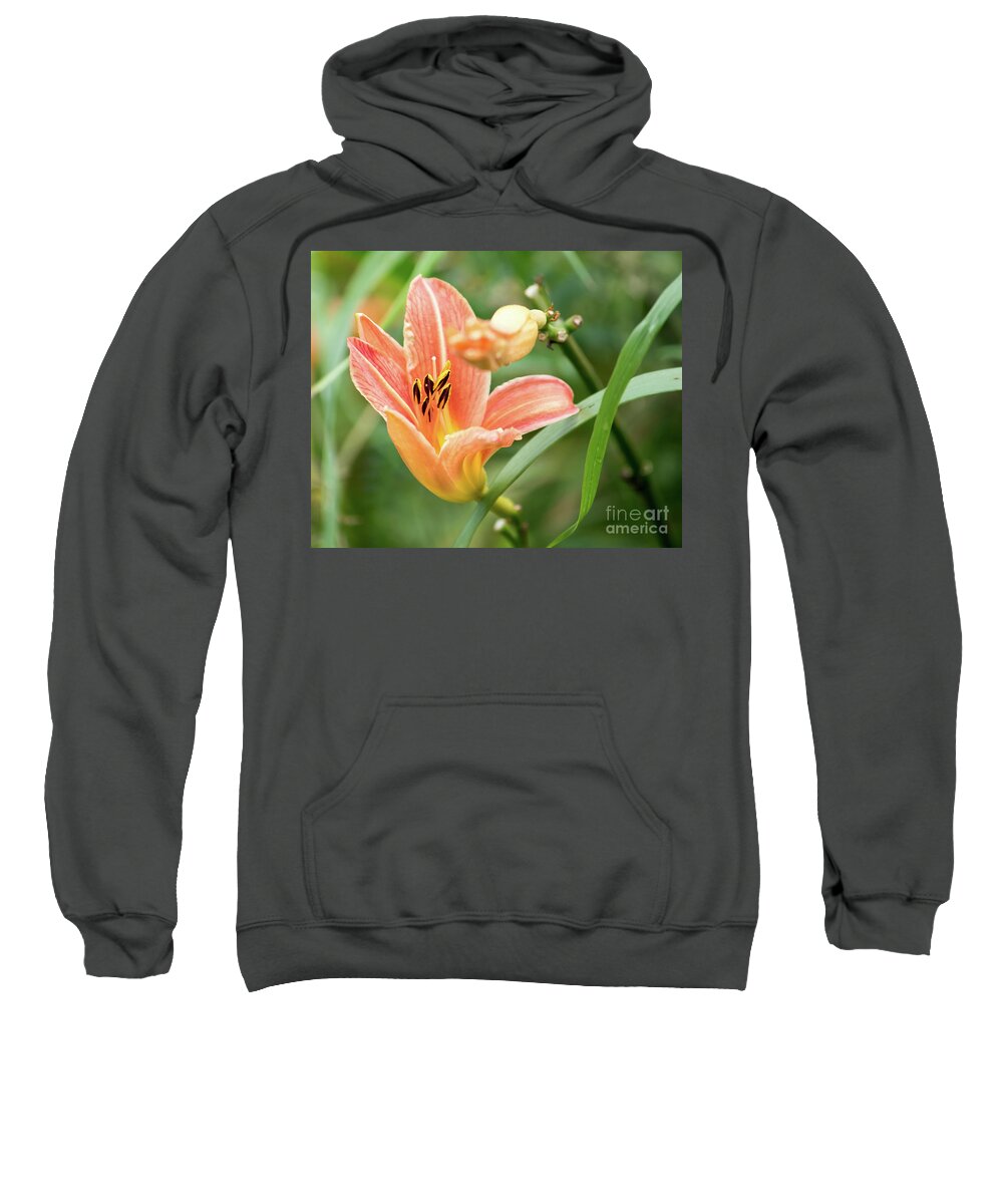 Flowers Sweatshirt featuring the photograph Orange Lily Delight by Marc Champagne