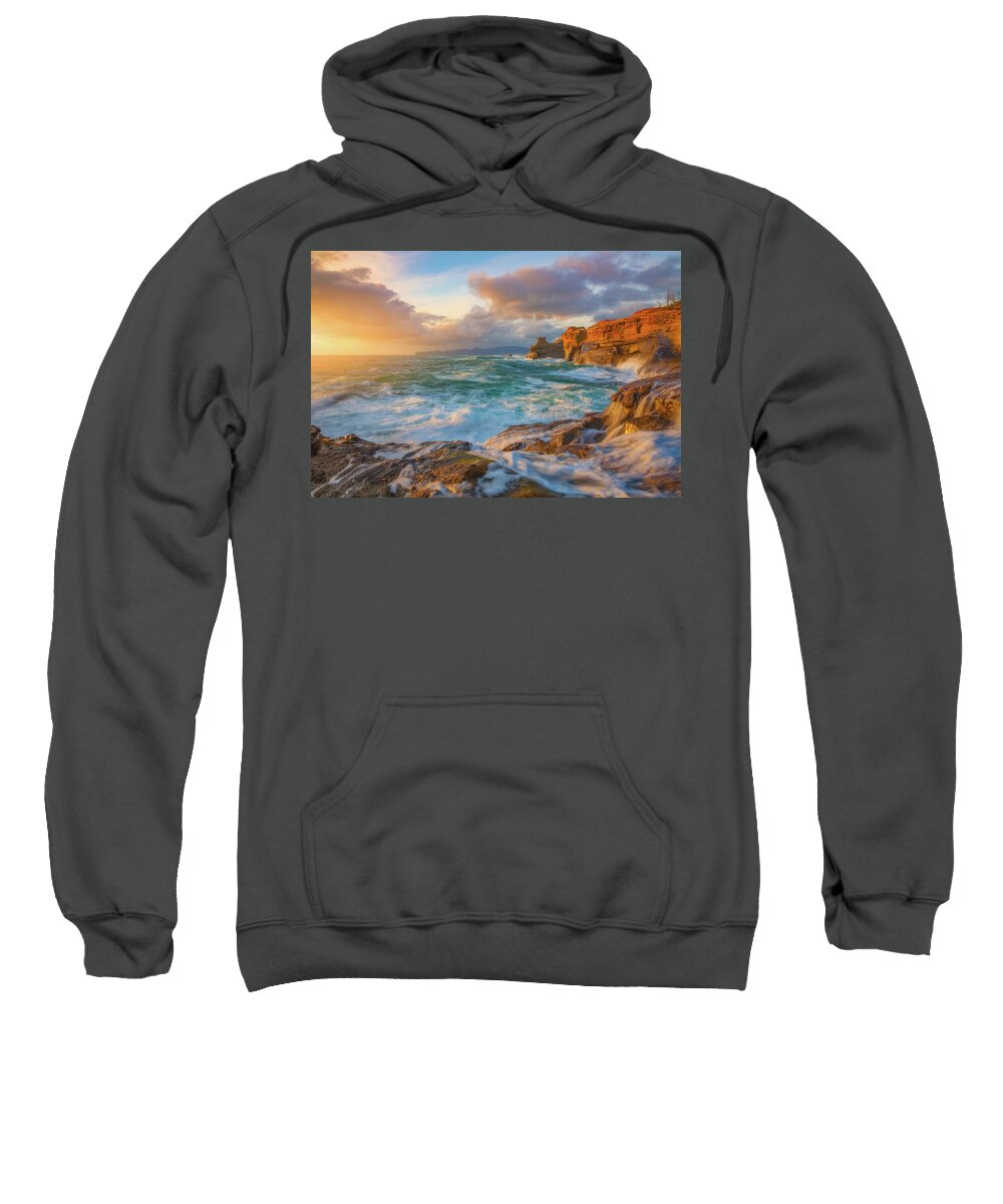 Oregon Sweatshirt featuring the photograph Oregon Coast Wonder by Darren White