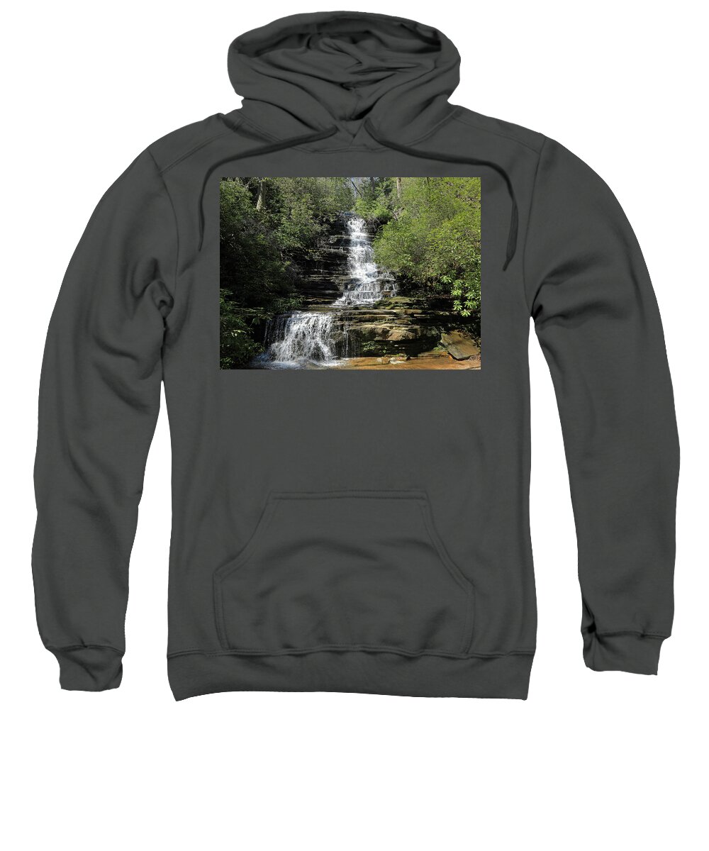 Waterfall Sweatshirt featuring the photograph Panther Falls - Georgia by Richard Krebs